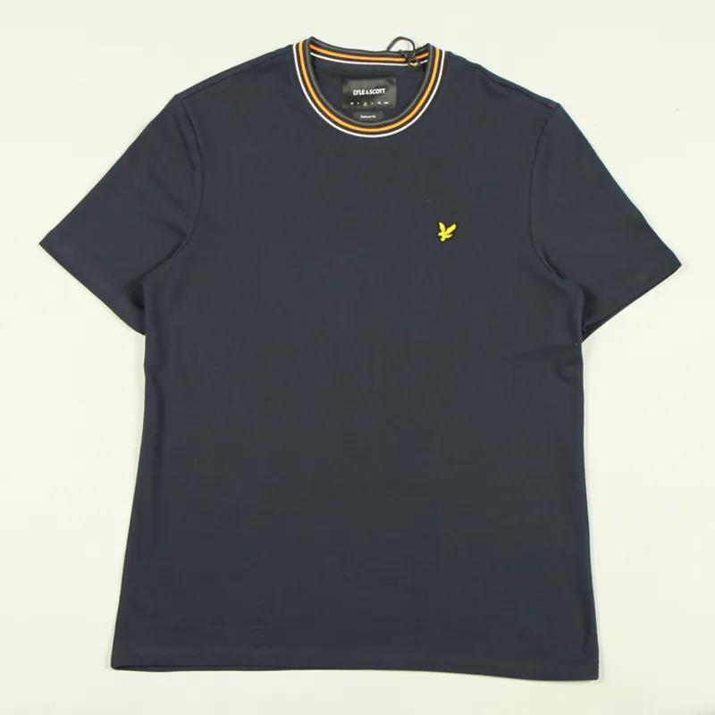 Lyle and Scott Tipped Ringer T-Shirt - Dark Navy